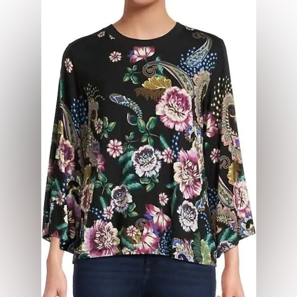 JOHNNY WAS The Janie Favorite Kimono Sleeve Tee in Camino Sera NWT Size XXL